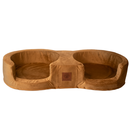 Mustard Gold Pets Duo Bed